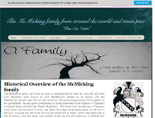 Tablet Screenshot of mcmickingfamily.com